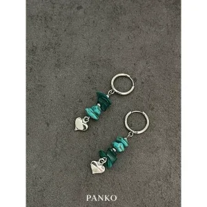 Heart Charm Bead Earrings