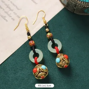 Decorative Bead Drop Earrings