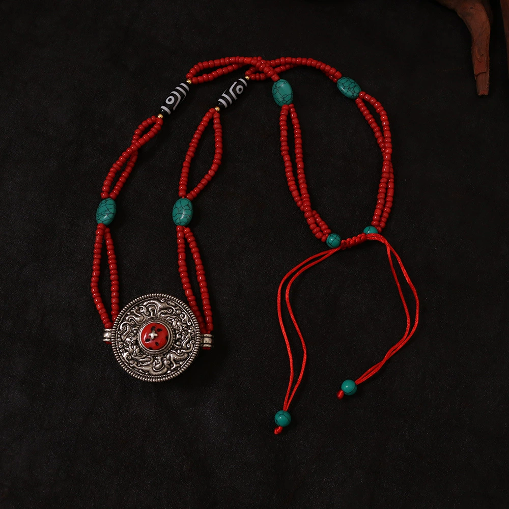 Framed Motif Bead Necklace - Image 6