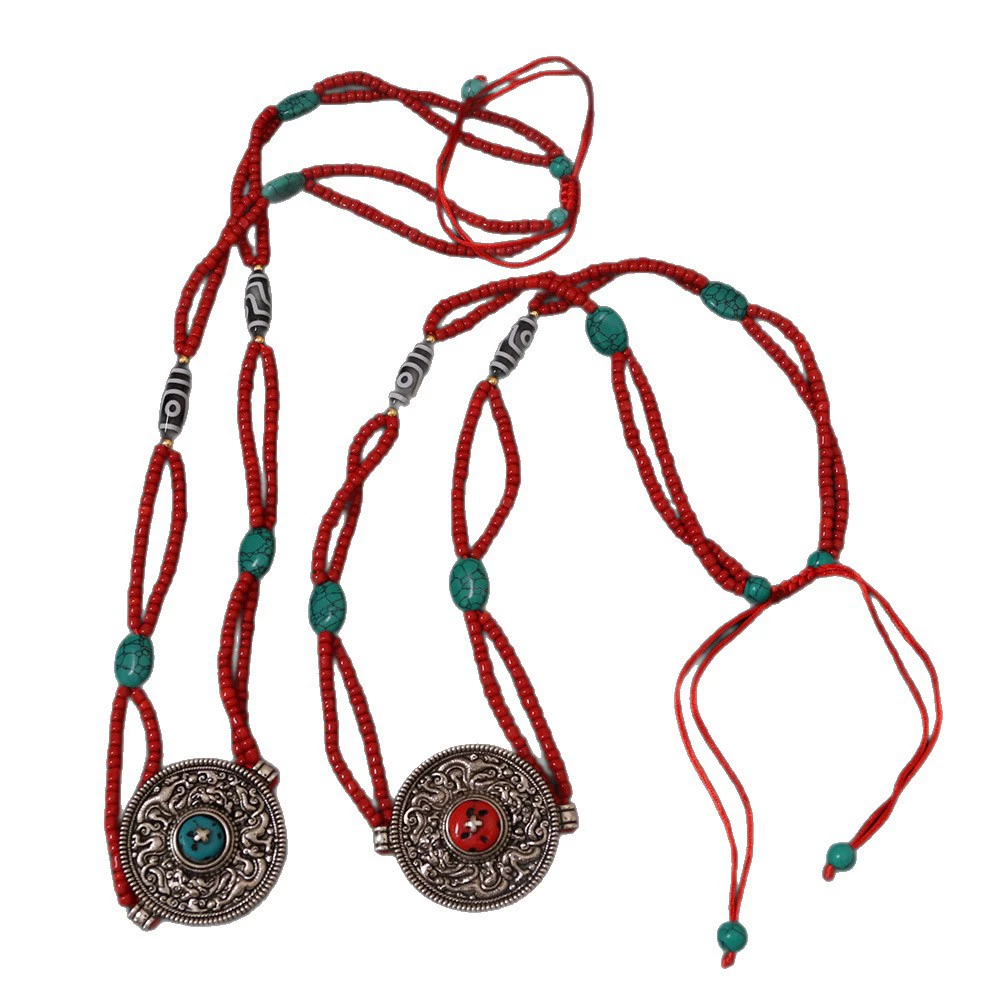 Framed Motif Bead Necklace - Image 5