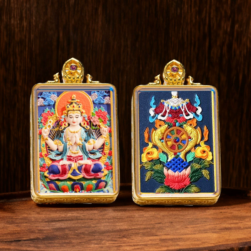 Thangka-Style Framed Pendant - Image 15