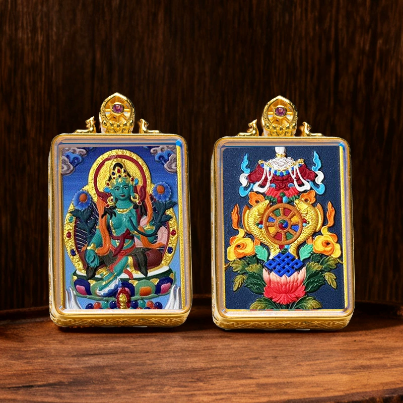 Thangka-Style Framed Pendant - Image 12