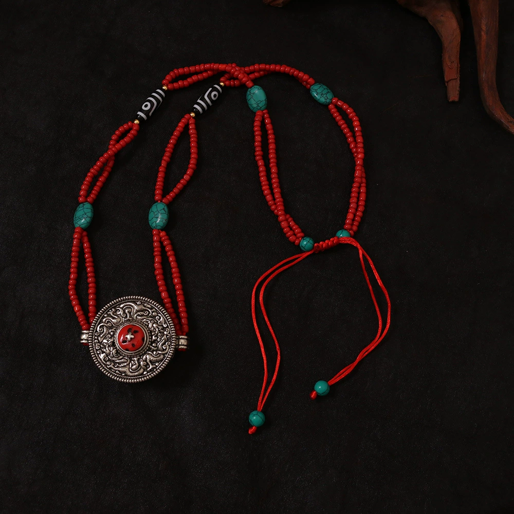 Framed Motif Bead Necklace - Image 2