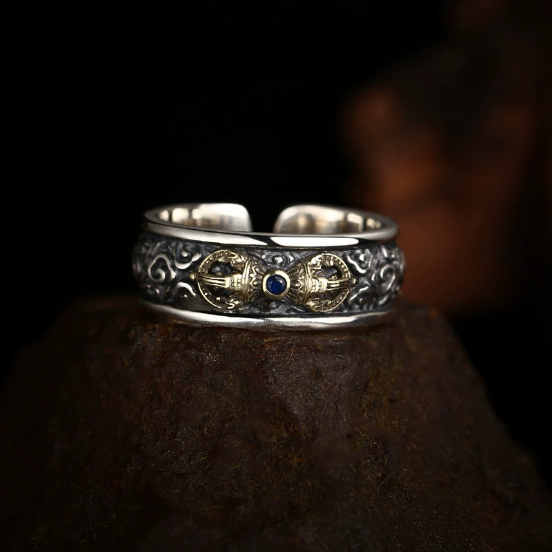 Vajra Motif Open Ring