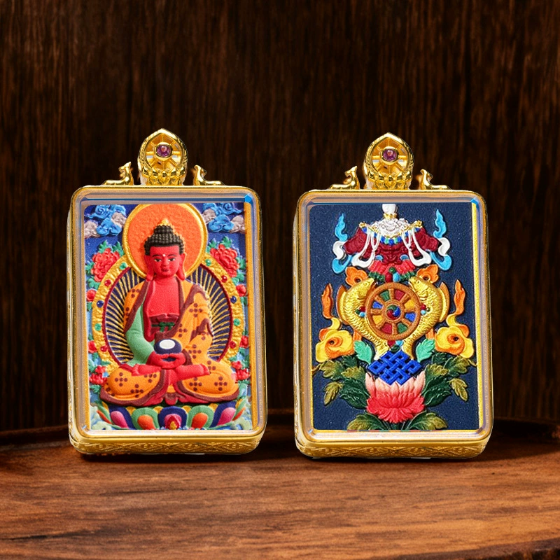 Thangka-Style Framed Pendant - Image 6