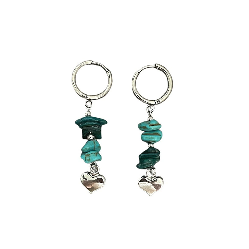 Heart Charm Bead Earrings - Image 5