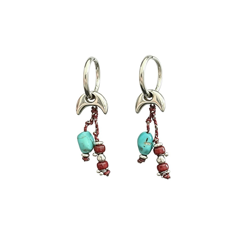 Beaded Cord Drop Earrings - Image 5