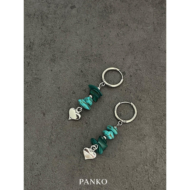 Heart Charm Bead Earrings