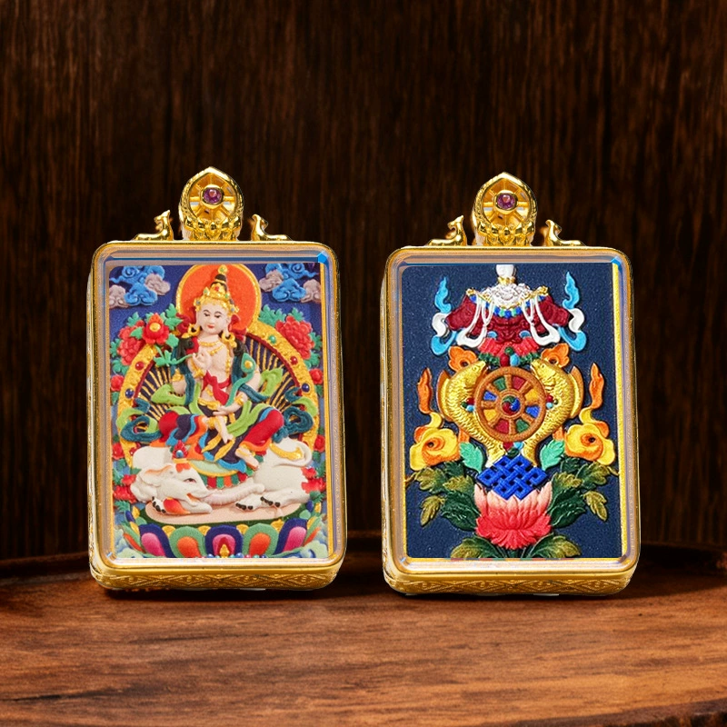 Thangka-Style Framed Pendant - Image 13